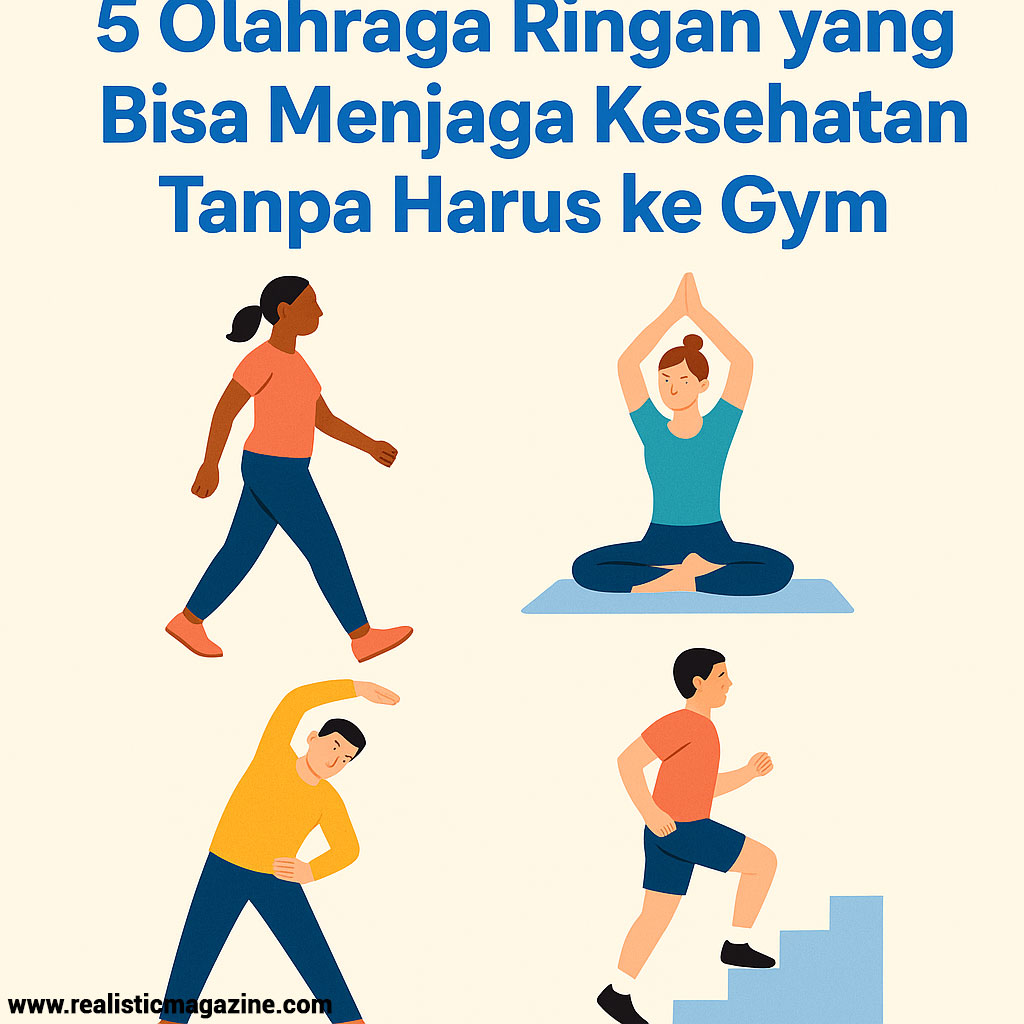 5 Olahraga Ringan yang Bisa Menjaga Kesehatan Tanpa Harus ke Gym